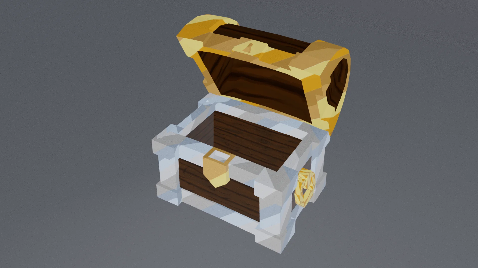 Golden Treasure Chest render 3